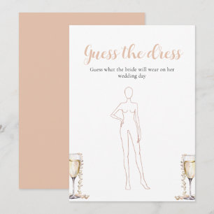 Parelmoer Prosecco Raad de jurk Bruids douche spel Kaart