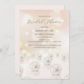 Parelmoer Roomkleurige Bruidsdouche Kaart (Voorkant / Achterkant)