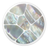 Parelmoer - Voronoi Cells Mosaic Keramische Knop (Voorkant)