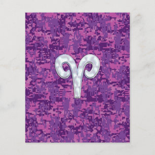 Parels als Aries Sterrenbeeld op Digitale Camo Flyer