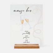 Parels, bloemblaadjes en prosecco | Mimosa Bar Dou Acryl Bord (Voorkant)