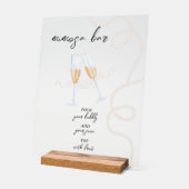 Parels, bloemblaadjes en prosecco | Mimosa Bar Dou Acryl Bord (Hoek)