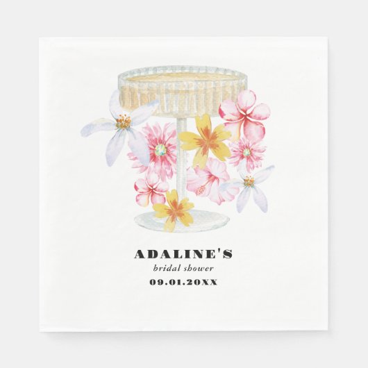 Parels, Bloemblaadjes & Prosecco | Bruidsdouche me Servet (Voorkant)