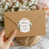 Parels en bloemige Prosecco Bruidsmeisjesfeest Bed Ronde Sticker