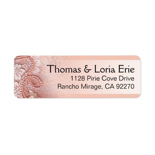 Parels en Kant | pioenroze Etiket (Voorkant)