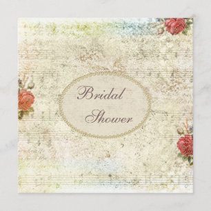 Parels en Lace Shabby Chic-Vrijgezellenfeest Kaart
