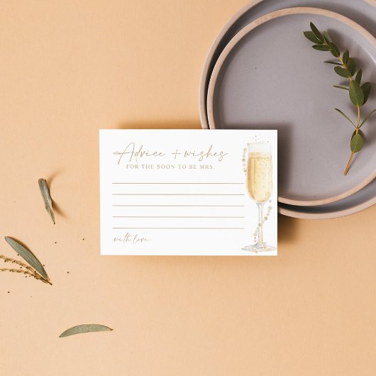 Parels en Prosecco Advies en wensen Kaart