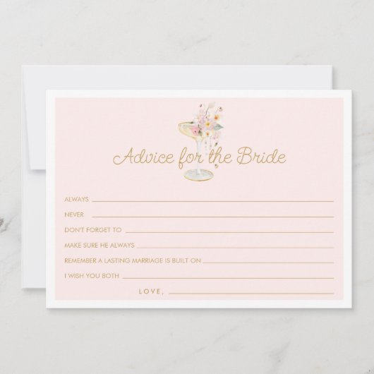 Parels en Prosecco Advies voor de Bruid Kaart (Voorkant)