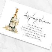 Parels en Prosecco Bridal Display Douche Informatiekaartje