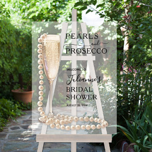 Parels en Prosecco Bruidsfeest Welkom Acryl Bord
