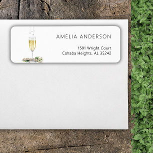 Parels en Prosecco Elegant Greenery Vrijgezellenfe Etiket