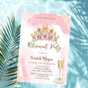 Parels en Prosecco Floral Crown Pensioen Kaart