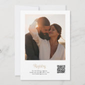 Parels en Prosecco Foto QR Code Vrijgezellenfeest Kaart (Achterkant)