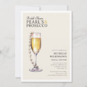 Parels en Prosecco Modern Minimal Kaart (Voorkant)