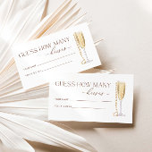 Parels en prosecco raden hoeveel kussen informatiekaartje