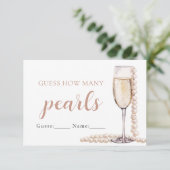 Parels en Prosecco raden hoeveel parels spel Kaart (Staand voorkant)