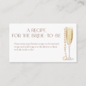 Parels en Prosecco Recept voor de bruid te zijn Informatiekaartje (Voorkant)