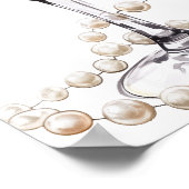 Parels en Prosecco verjaardag welkom Poster (Hoek)