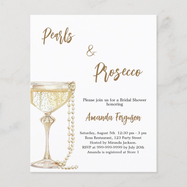 Parels en Prosecco Vrijgezellenfeest (Voorkant)