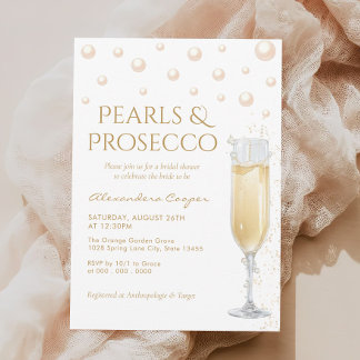 Parels en Prosecco Vrijgezellenfeest Kaart