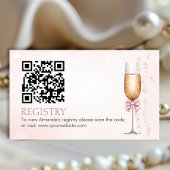 Parels en Prosecco Vrijgezellenfeest Registry QR-c Informatiekaartje