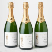 Parels en Prosecco Vrijgezellenfeest Sparkling Wijnetiket (Flessen)