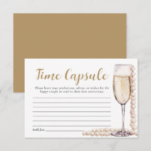 Parels en Prosecco Vrijgezellenfeest Tijdcapsule Kaart