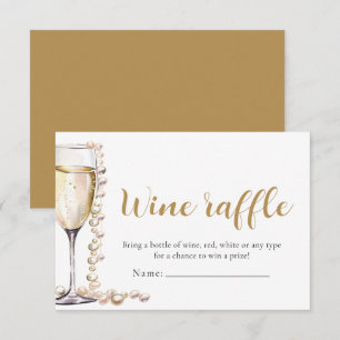 Parels en Prosecco Wijn Raffle Vrijgezellenfeest S Kaart