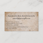 parels en roze lintbord visitekaartje (Achterkant)