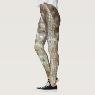 parels glans leggings