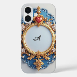 Parels Hart Gloed Luxe ✨ Romantische Elegante Fram iPhone 16 Hoesje