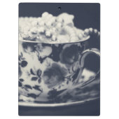 Parels in Tea Cup Modern Glam Gepersonaliseerd Klembord (Achterkant)