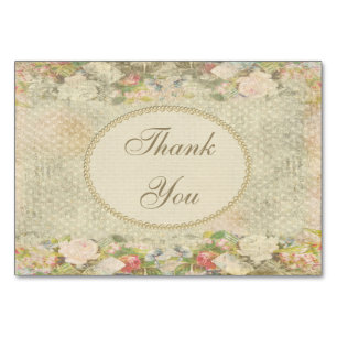 Parels & Kant Shabby Chic Bloemen Bedankt