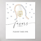 Parels kralen - bruids gunsten neem er een poster (Voorkant)