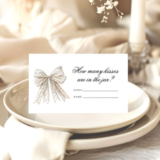 Parels Nu Hoeveel Kisses Bruids Spel Informatiekaartje
