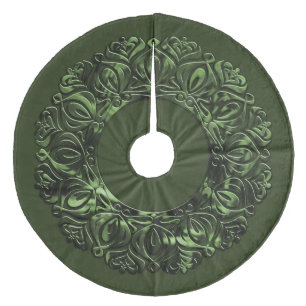 Parels Parelrand Groen met elke kleur Fleece Kerstboom Rok