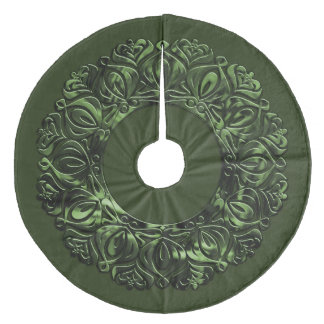 Parels Parelrand Groen met elke kleur Fleece Kerstboom Rok