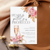 Parels Petals & Prosecco Bloemen Vrijgezellenfeest Kaart