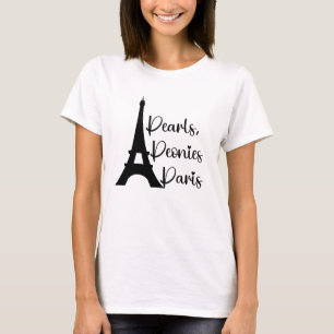 "Parels, pioenen, Parijs" Elegant T-shirt