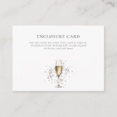 Parels & Prosecco Aangepast Bruidsdiner Informatiekaartje (Voorkant)