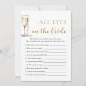 Parels & Prosecco Alle ogen op de bruid spel Kaart (Voorkant)