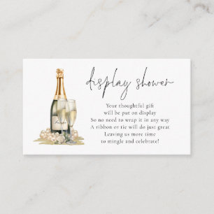 Parels Prosecco Bridal Display Douche Gift Tag Informatiekaartje
