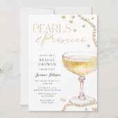 Parels & Prosecco Bridal Douche Uitnodiging (Voorkant)