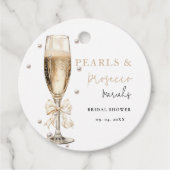 Parels & Prosecco  Bruidsfeest Bedankjes Labels (Voorkant)