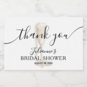 Parels & Prosecco Bruidsmeisje Uitnodiging Bedankt Sparkling Wijnetiket (Enkel label)