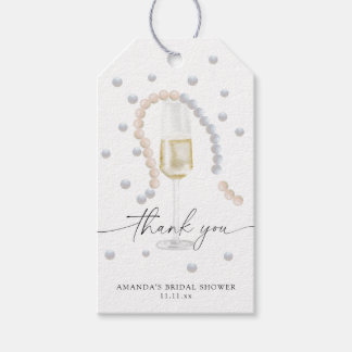 Parels & Prosecco - dank je bruidsdouche Cadeaulabel