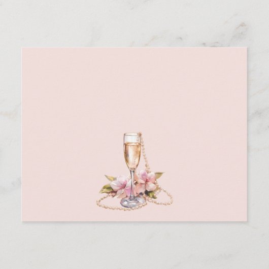 Parels Prosecco Datum Nacht Ideeën Vrijgezellenfee Informatiekaartje (Achterkant)