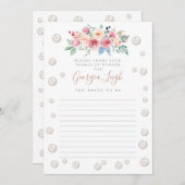 Parels & Prosecco Douche Uitnodiging (Voorkant / Achterkant)