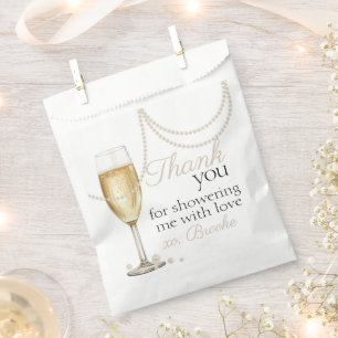 Parels Prosecco elegant Vrijgezellenfeest bedankt Bedankzakje