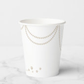 Parels Prosecco elegante Bruidsmeisje bedanken Papieren Bekers (Achterkant)